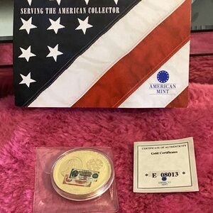 American mint gold certificates 1922 $500 Lincoln coin gold plated. E 08013.